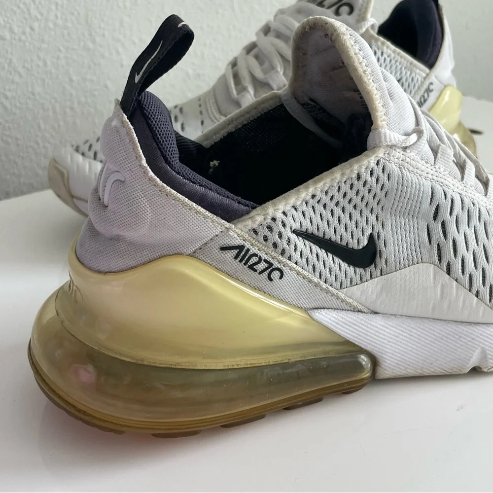 Nike Air Max 270 White and Gray Sneakers